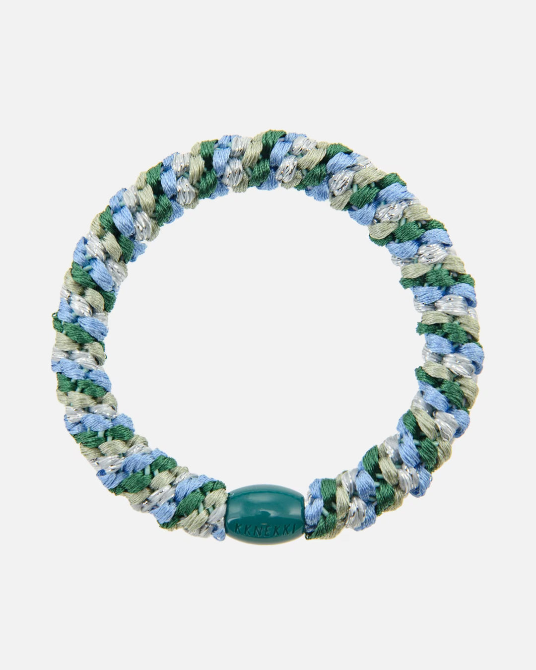 Hair Ties Mix Green Silver Glitter - المرن