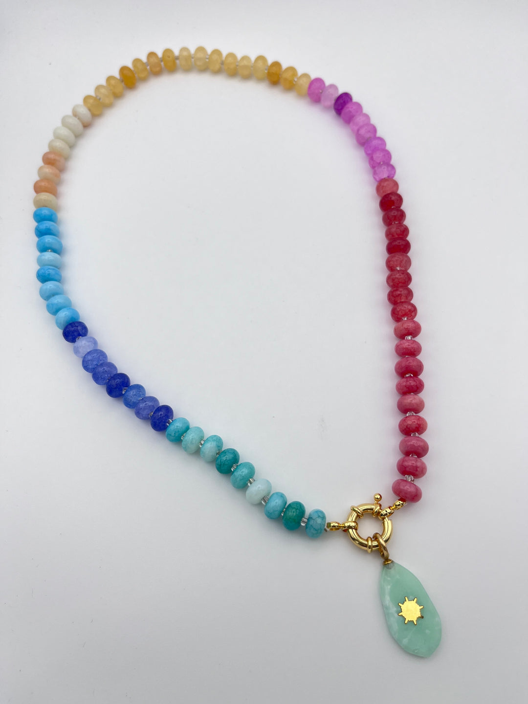 Rainbow Gemstone Necklace Beesia- إكسسوارات