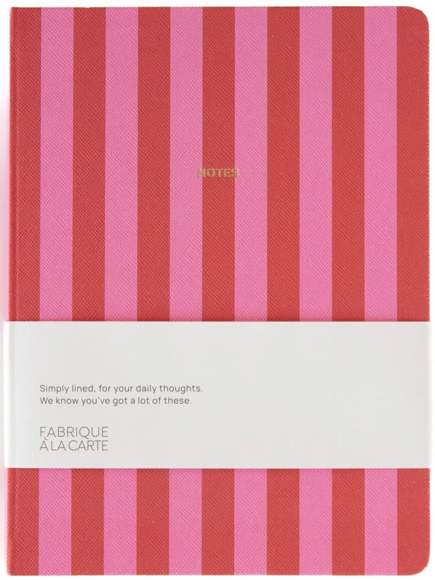 Notebook Stripes Pink - القرطاسية