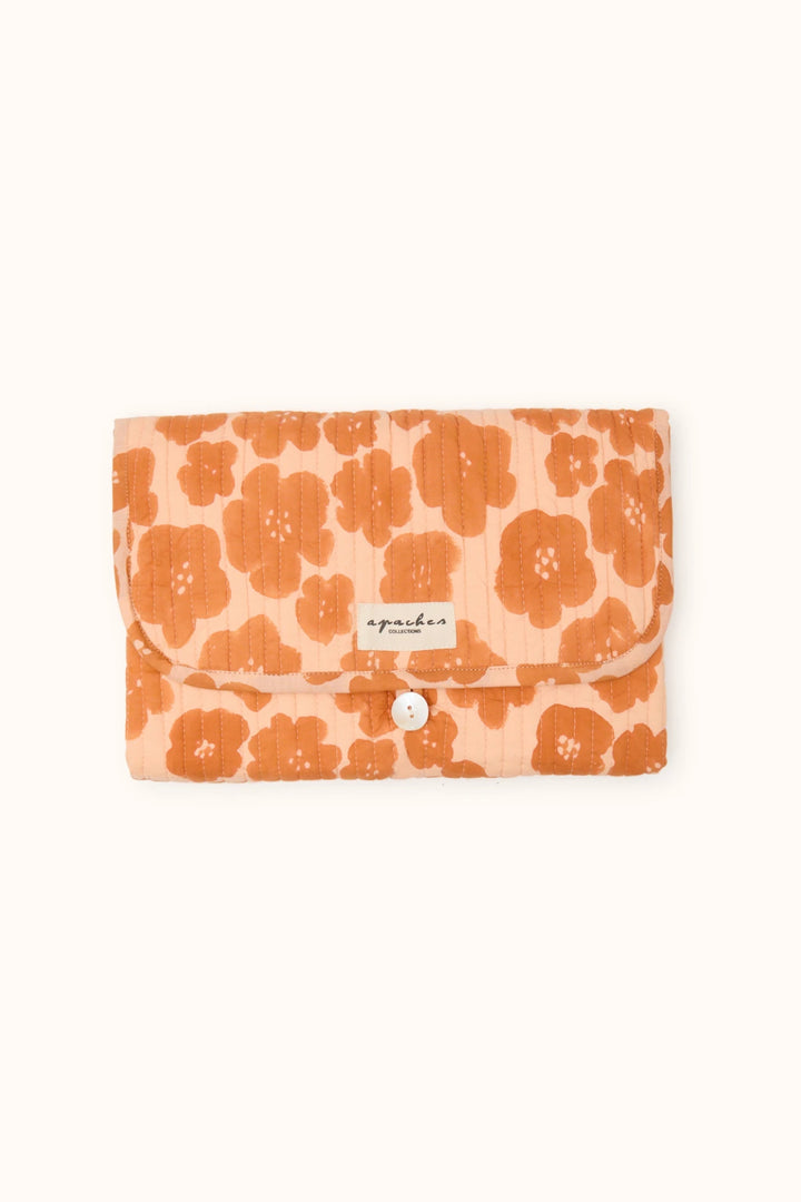 Changing Mat Shilpan - Flora Bold Orange  - مريلة