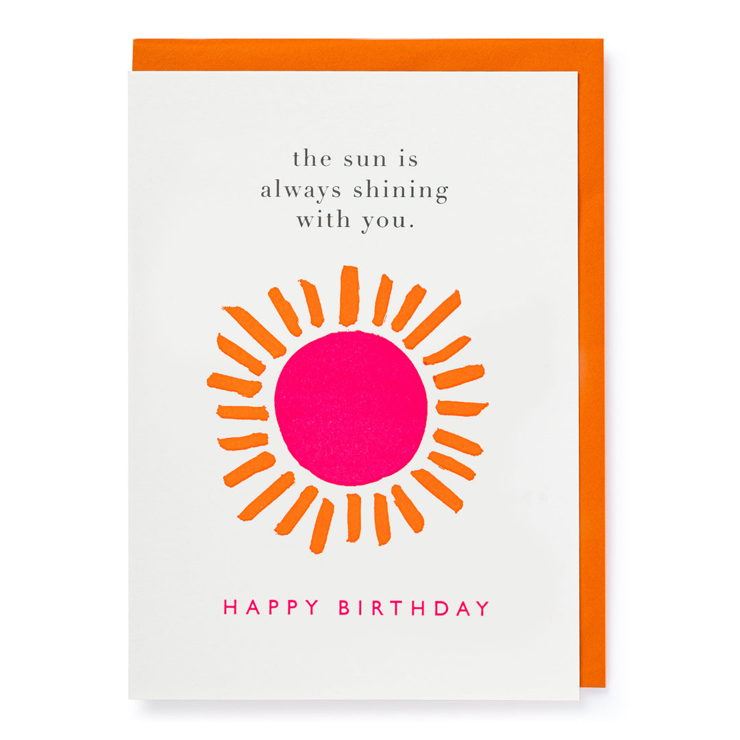 Letter Press Card - Birthday Sunshine - عود ثقاب