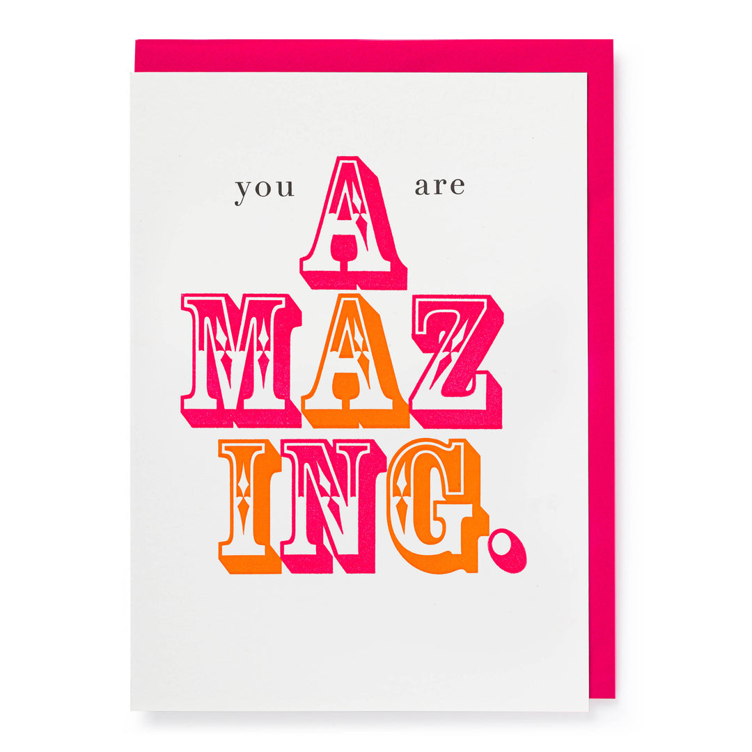 Letter Press Card - You Are Amazing - عود ثقاب