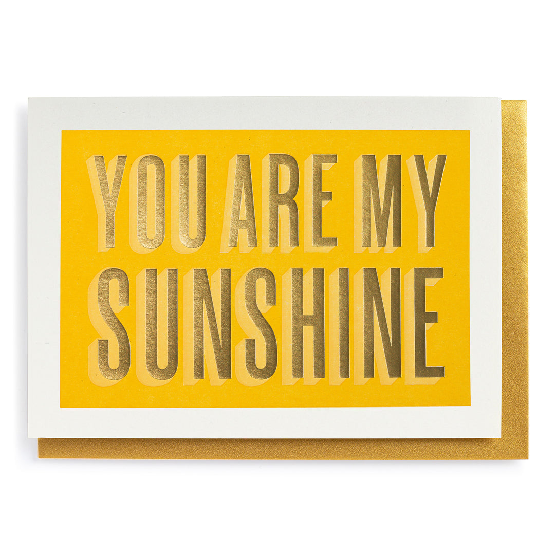 Letter Press Card - You Are My Sunshine - عود ثقاب