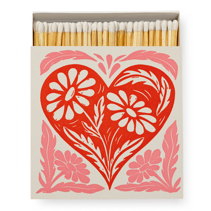 Square Matchbox - Botanical Heart - عود ثقاب