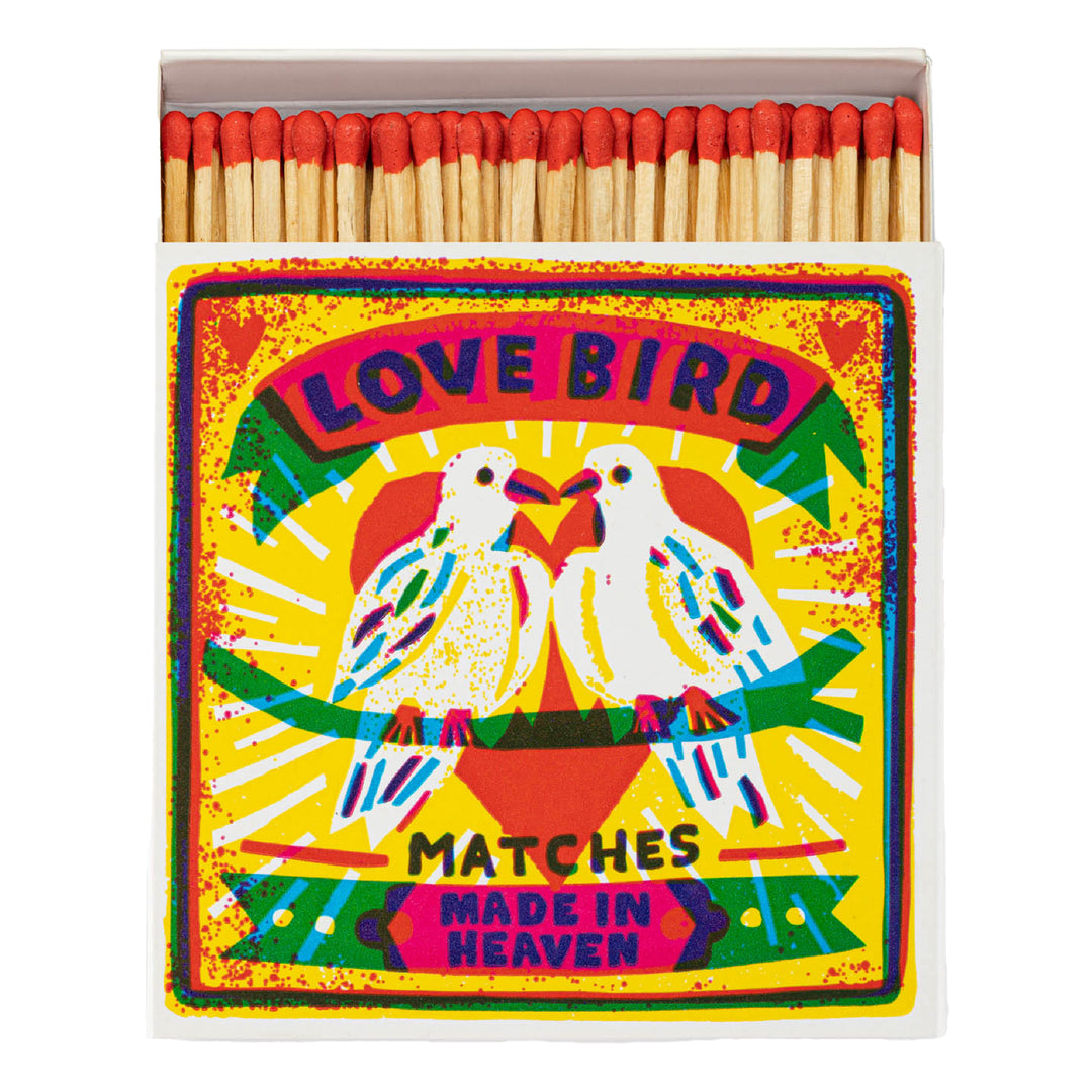 Square Matchbox - Love Birds - عود ثقاب