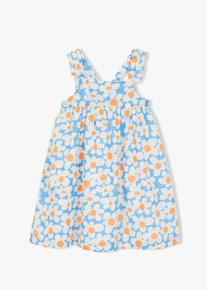 Dress Fasia Flowers Blue - يلهث