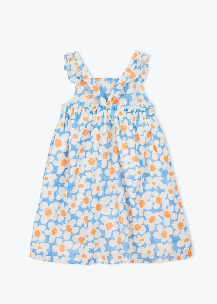 Dress Fasia Flowers Blue - يلهث