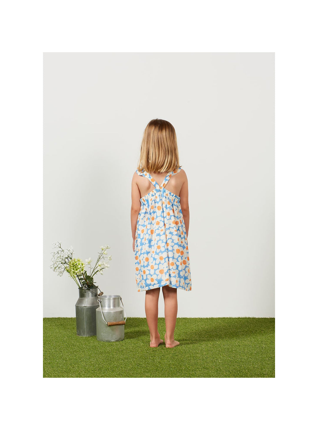 Dress Fasia Flowers Blue - يلهث