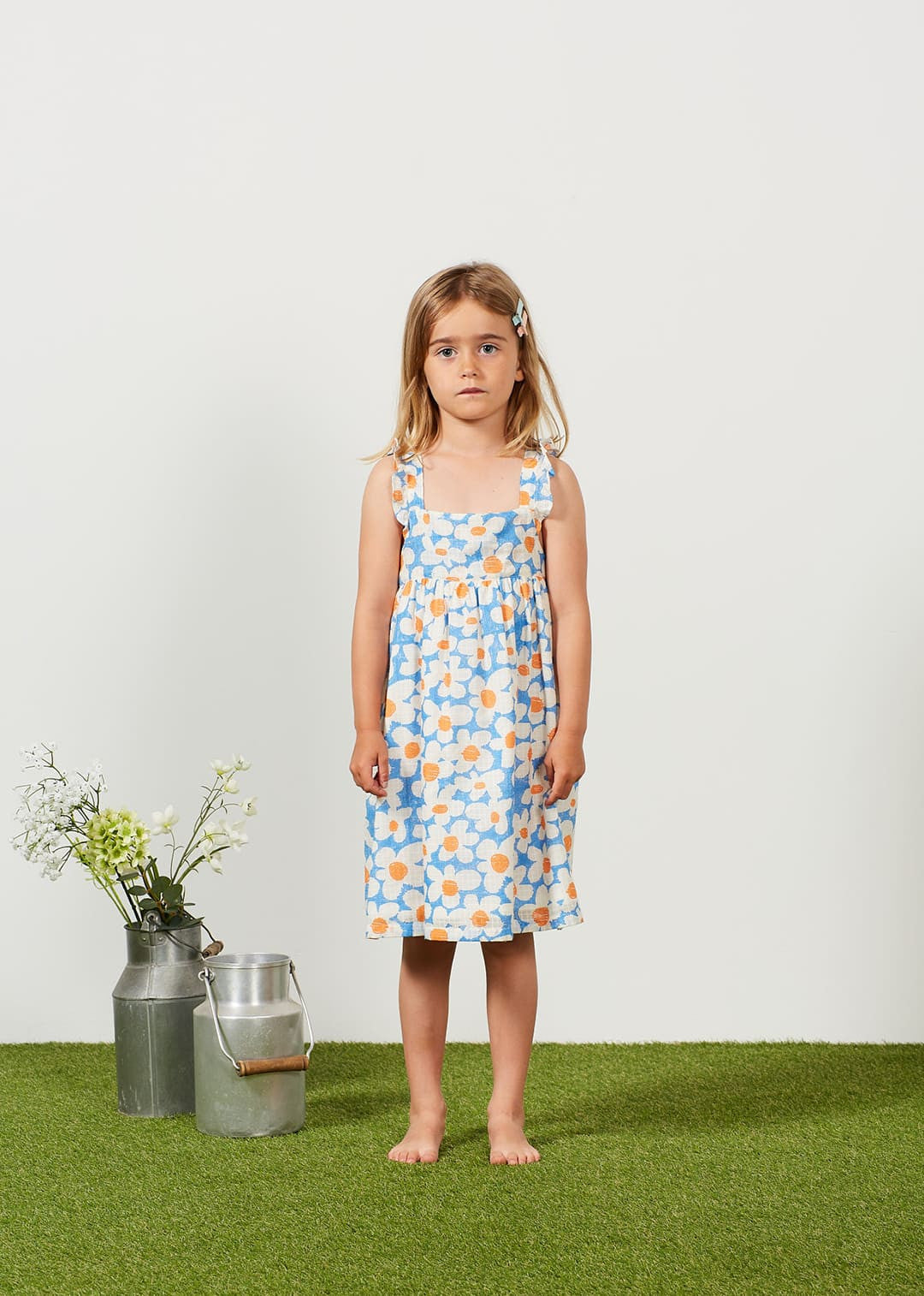 Dress Fasia Flowers Blue - يلهث