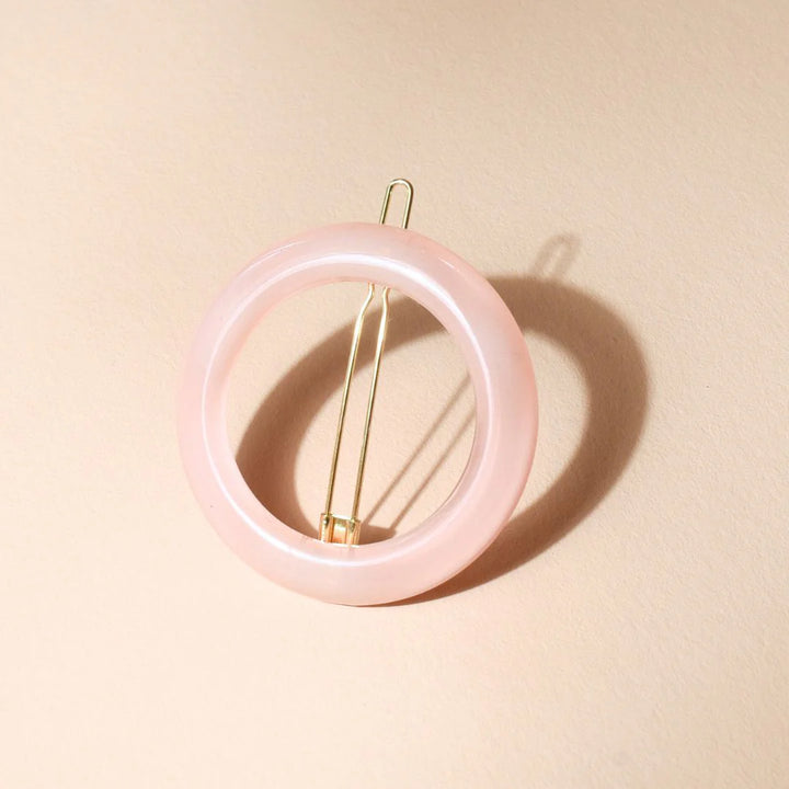 Round Hair Clip Candy Pink - مُكَمِّلات