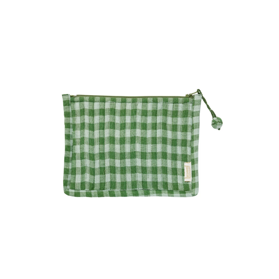 Small Pouch - Vichy Vert - شنطة