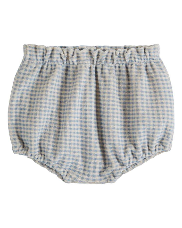 Bloomer Baby Girl Towelling Gingham Blue - قصيرة