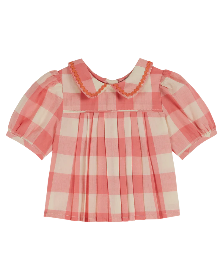 Blouse Girl Gingham Candy - قصيرة