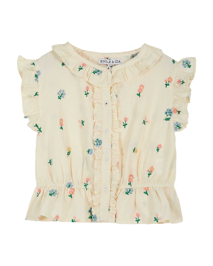 Blouse Girl Bordered Banana - قصيرة