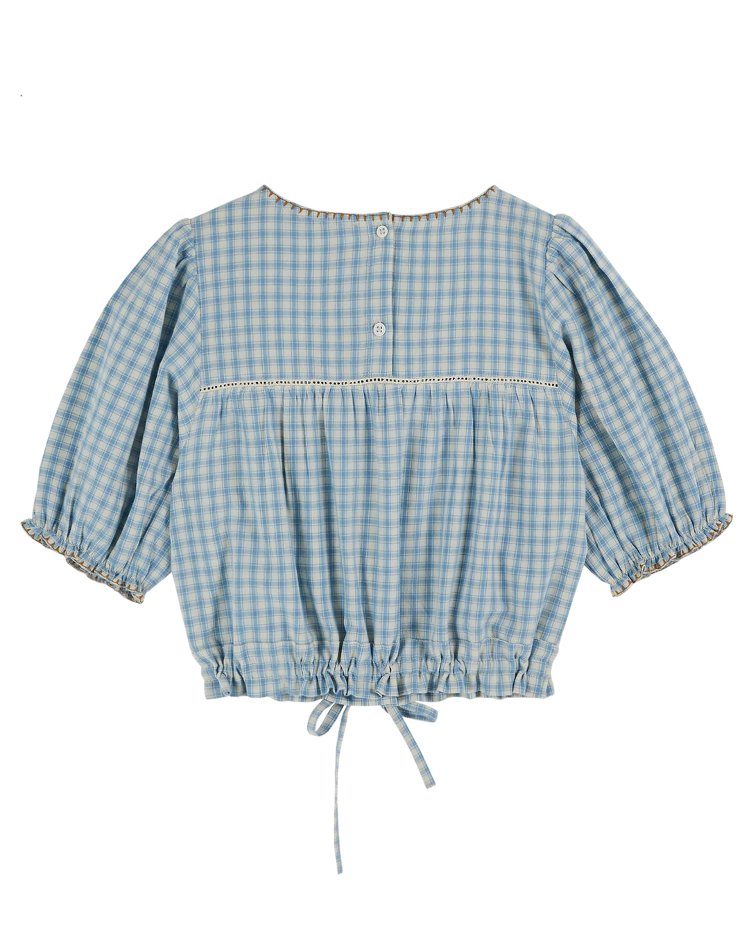 Blouse Girl Gingham Faience - قصيرة