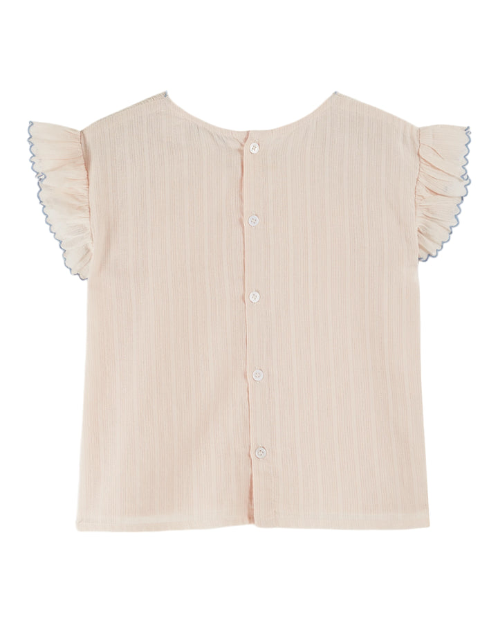 Blouse Girl Bordered Smocks Pastel - قصيرة