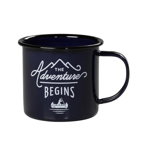 Enamel Mug Adventure Begins Blue - قدح