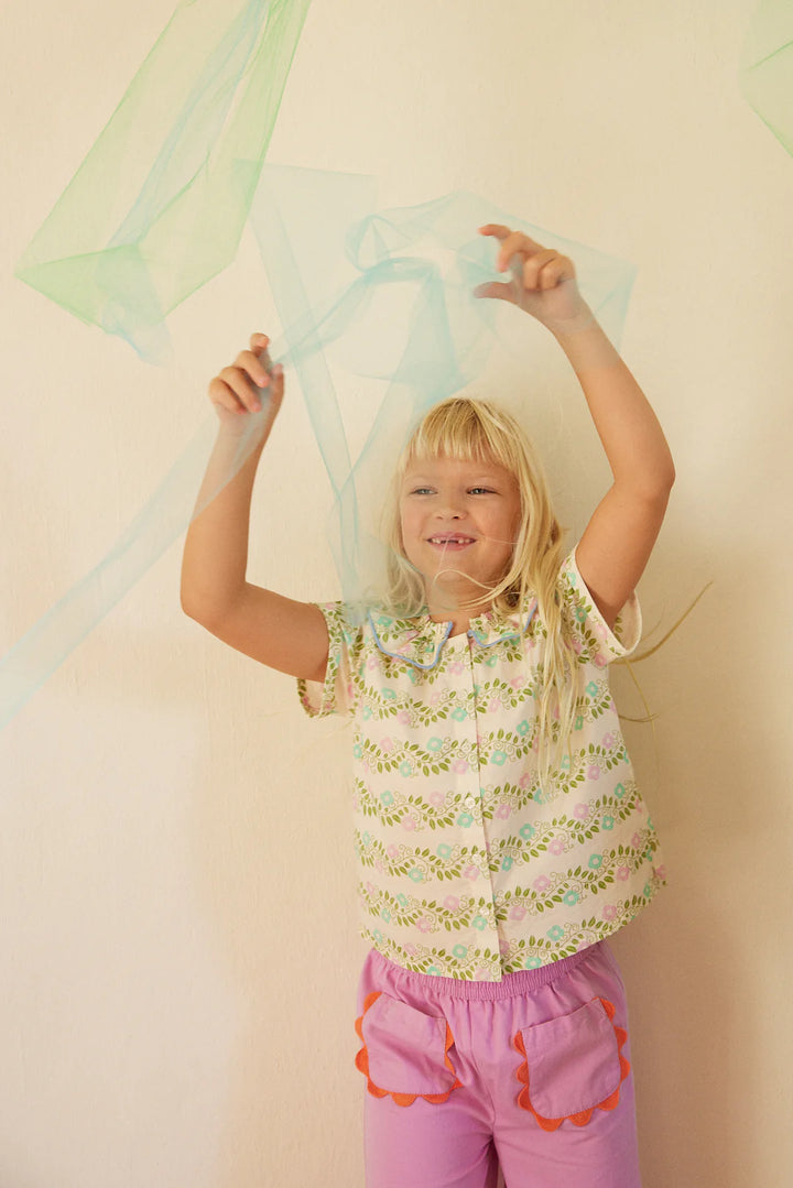 Blouse Girl Carlie Farandole Ecru - قمة