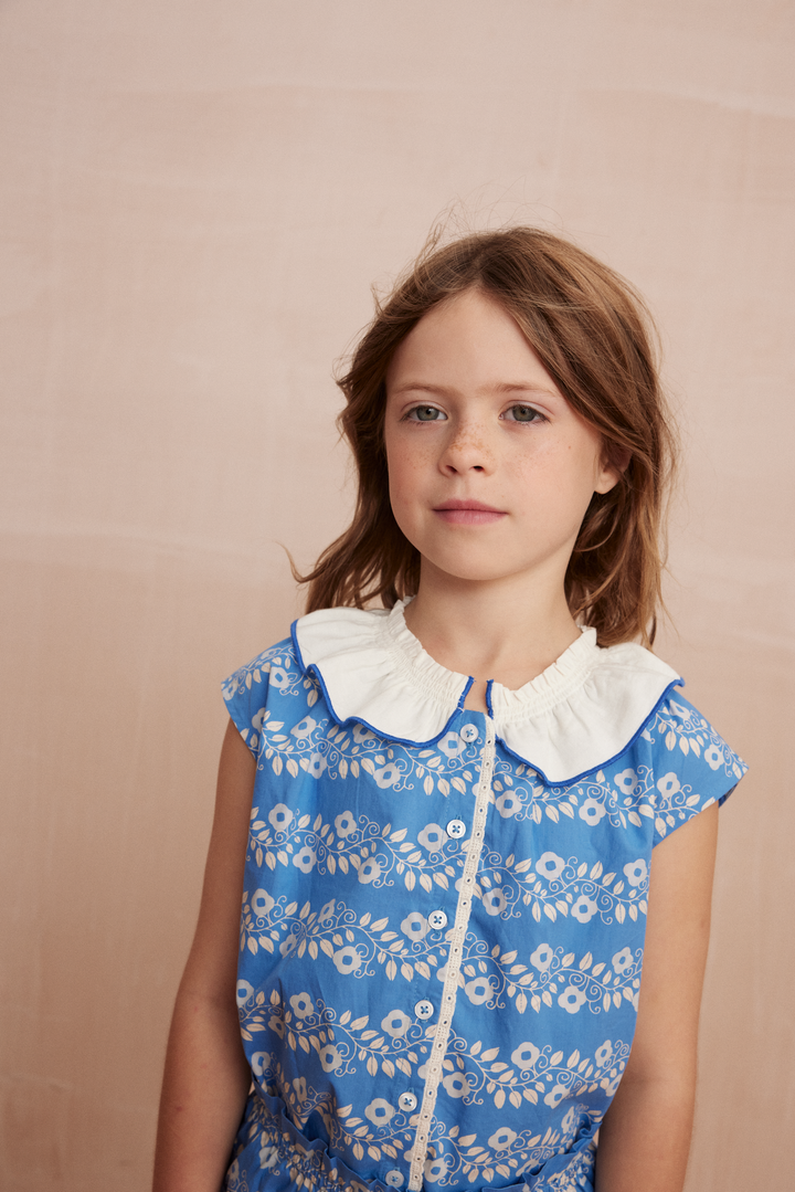 Blouse Girl Camille Farandole Blue - قمة