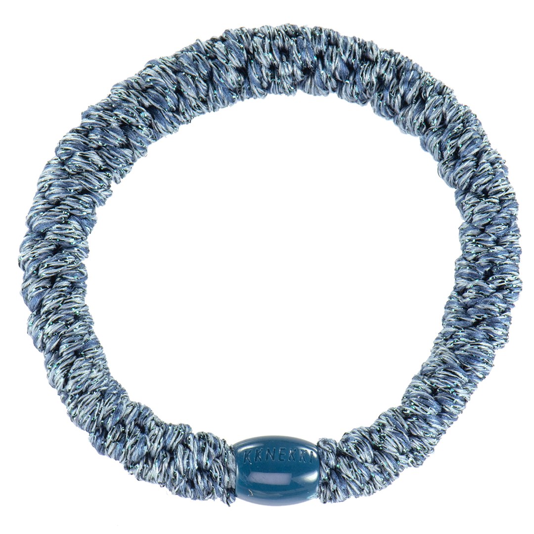 Hair Ties Dusty Blue Glitter - المرن