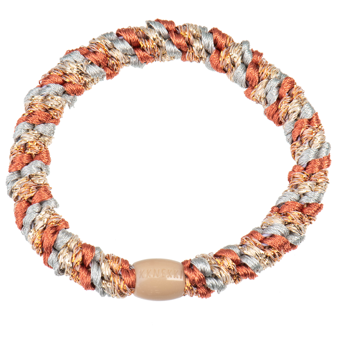 Hair Ties Mix Light Grey Teracotta Glitter - المرن