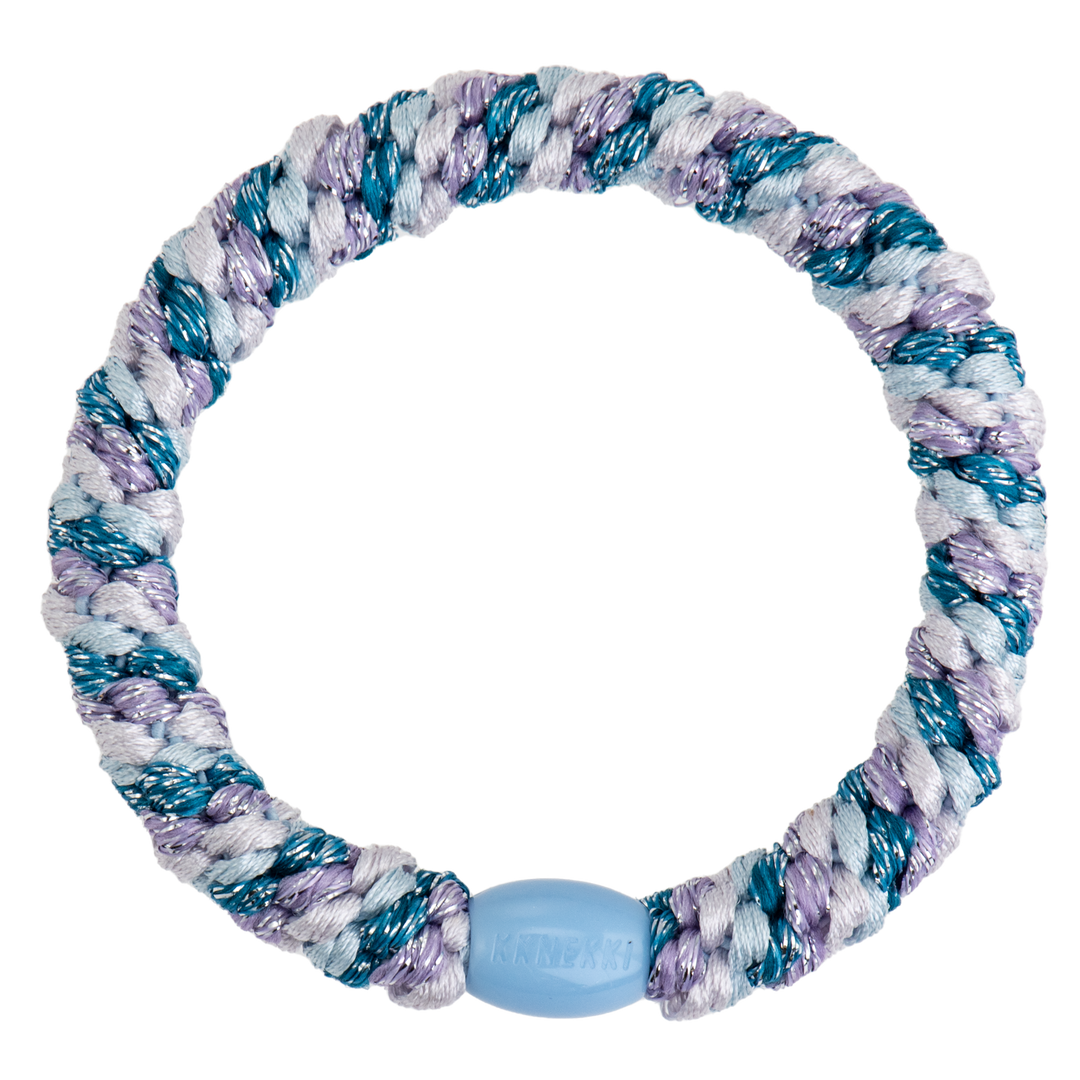 Hair Ties Mix Lilac Blue Glitter - المرن