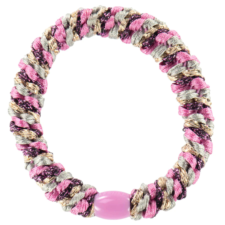 Hair Ties Mix Pink Glitter - المرن