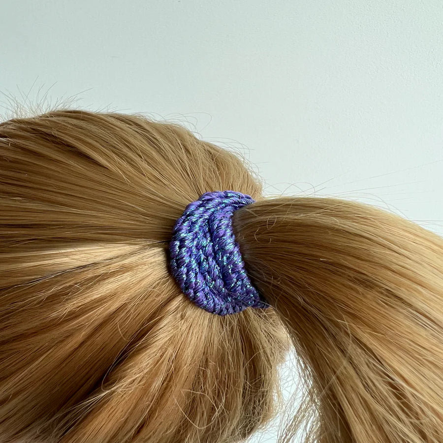 Hair Ties Purple Blue Glitter - المرن