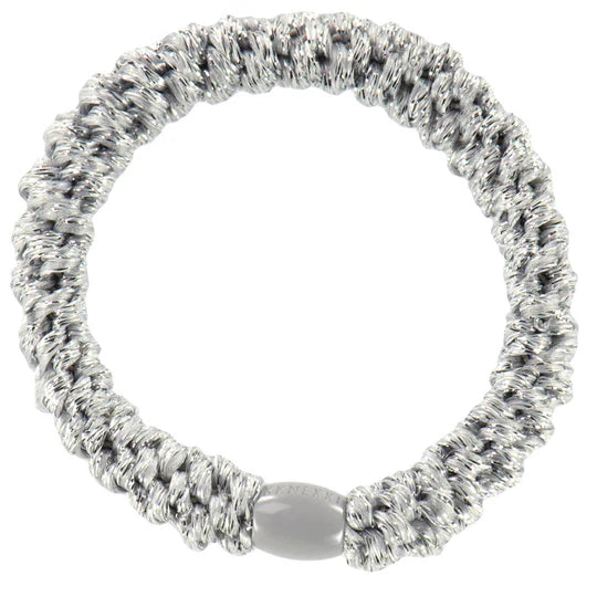 Hair Ties Silver Glitter - المرن