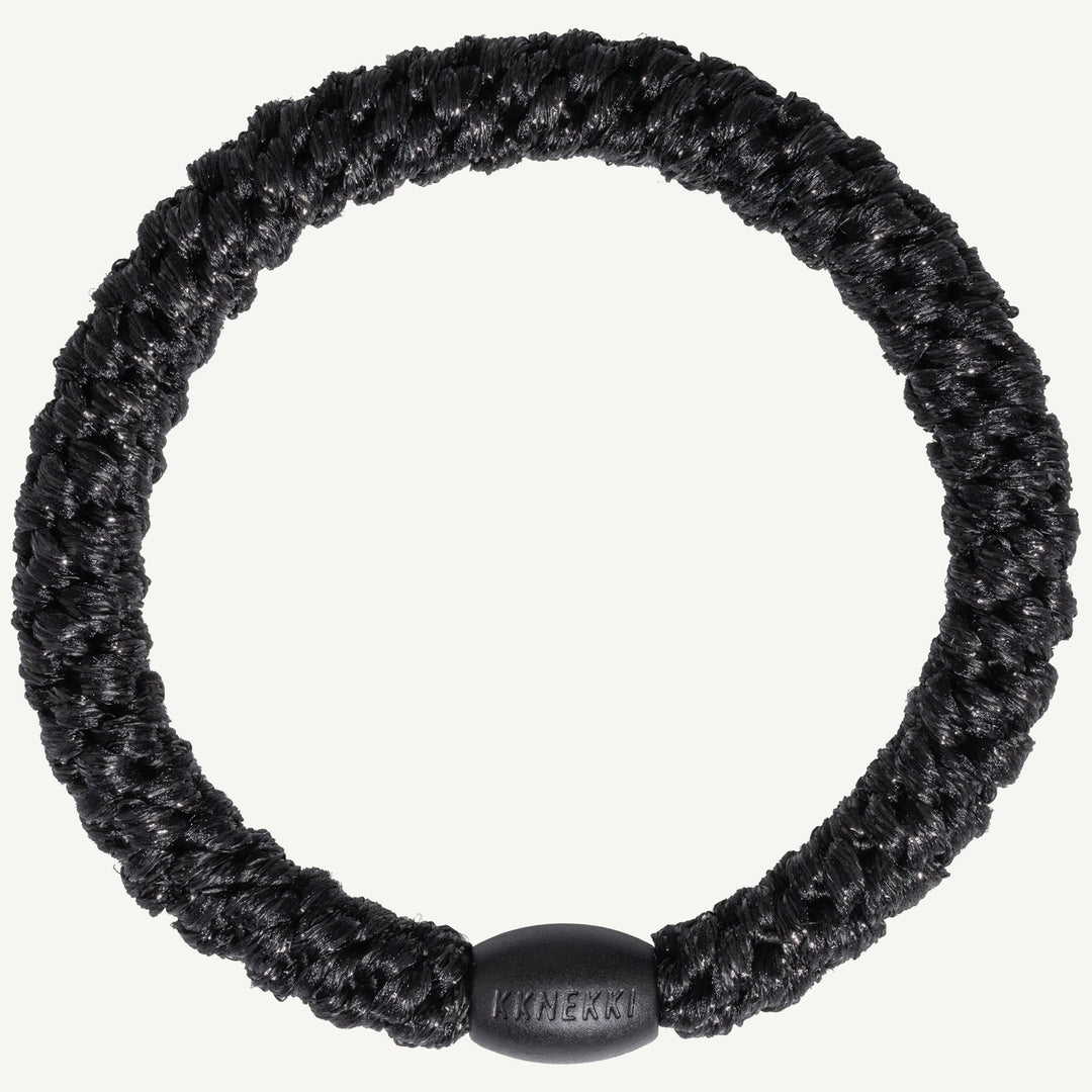 Hair Ties Black Glitter - المرن