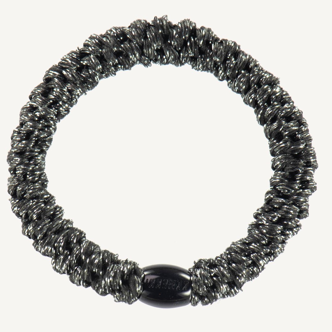 Hair Ties Dark Grey Glitter - المرن