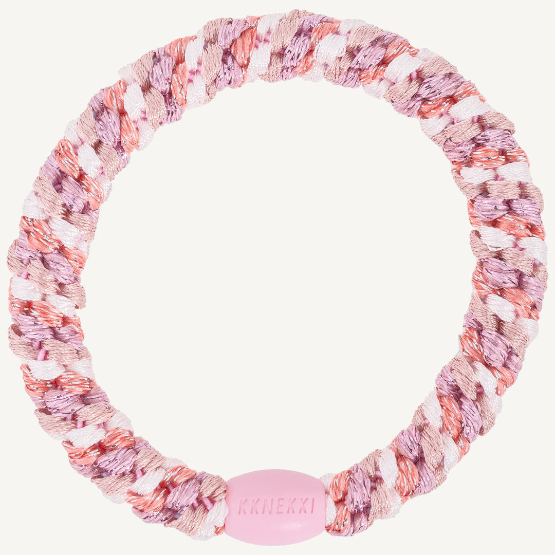 Hair Ties Mix Dusty Rose Pink Glitter - المرن