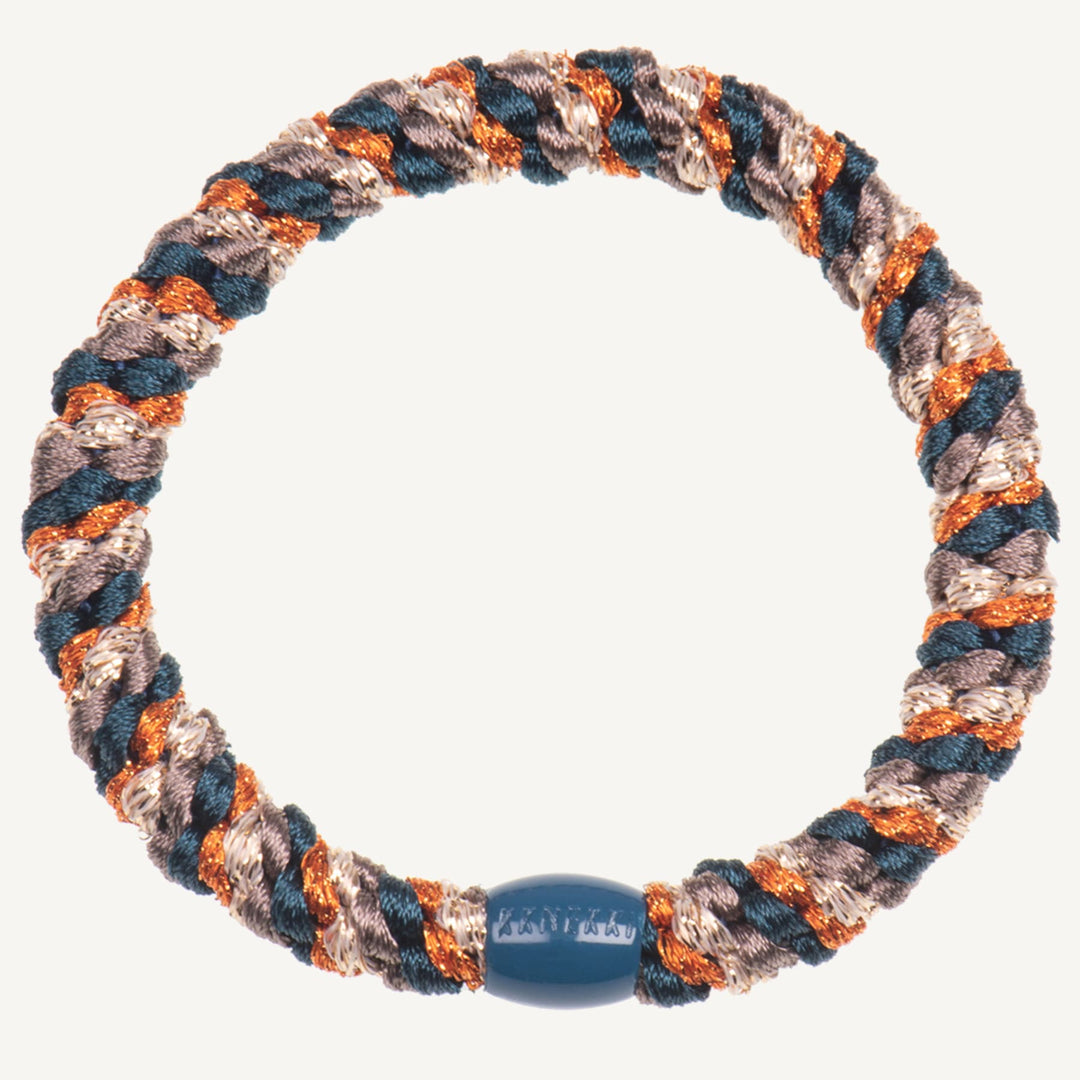 Hair Ties Orange Petrol Glitter - المرن