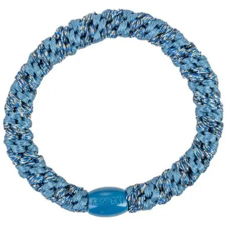 Hair Ties Mix Dusty Blue Glitter Stripe - المرن