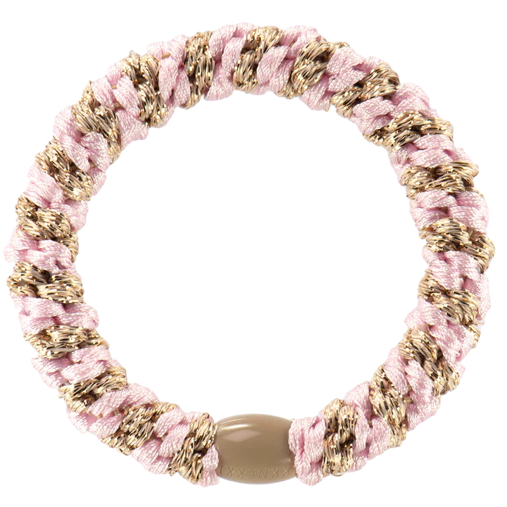 Hair Ties Mix Light Pink Beige Glitter  - المرن