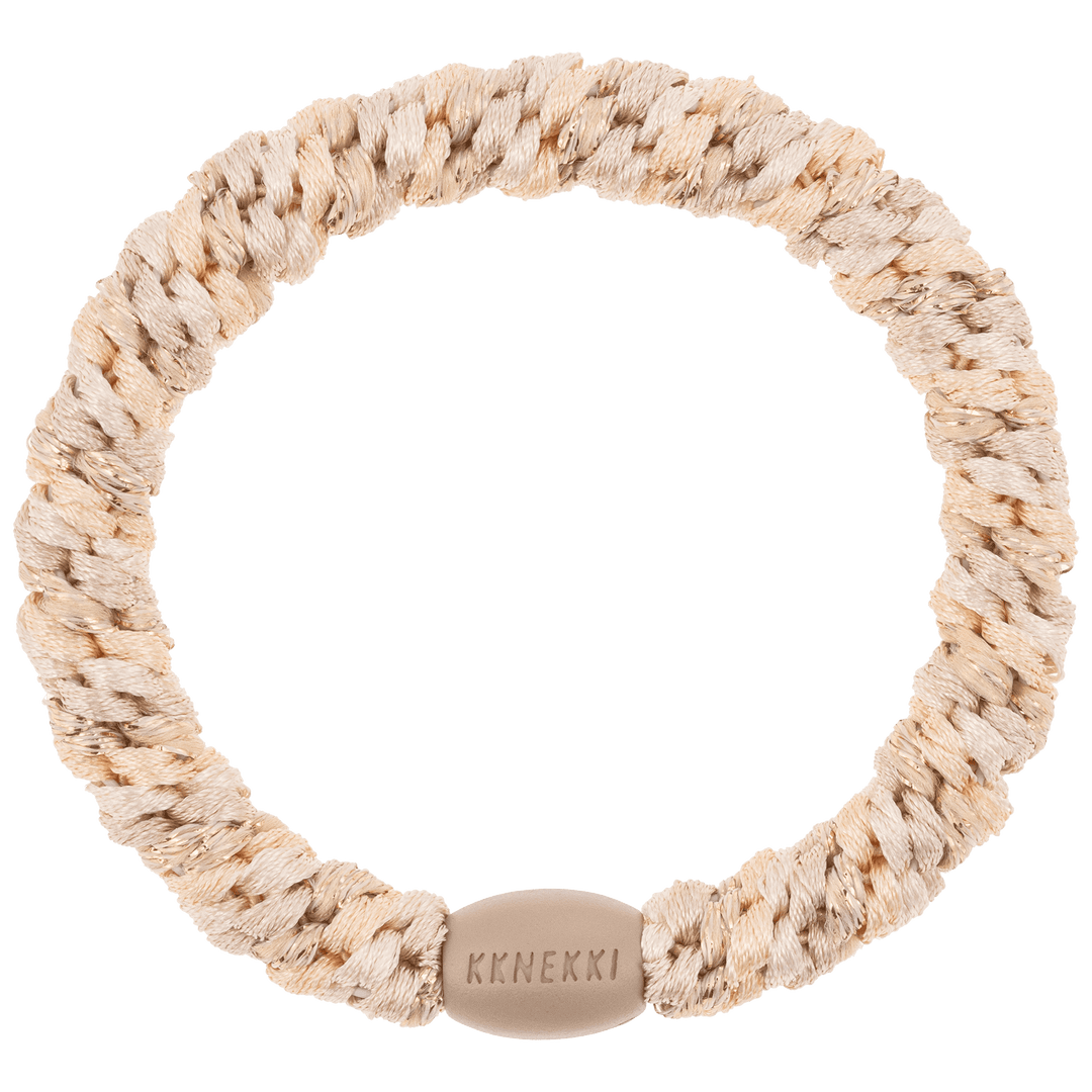 Hair Ties Mix Powder Beige Glitter - المرن