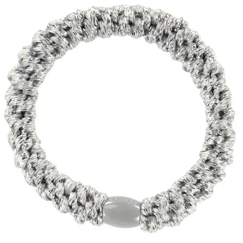 Kkneeki Hair Ties Metalic Silver - المرن