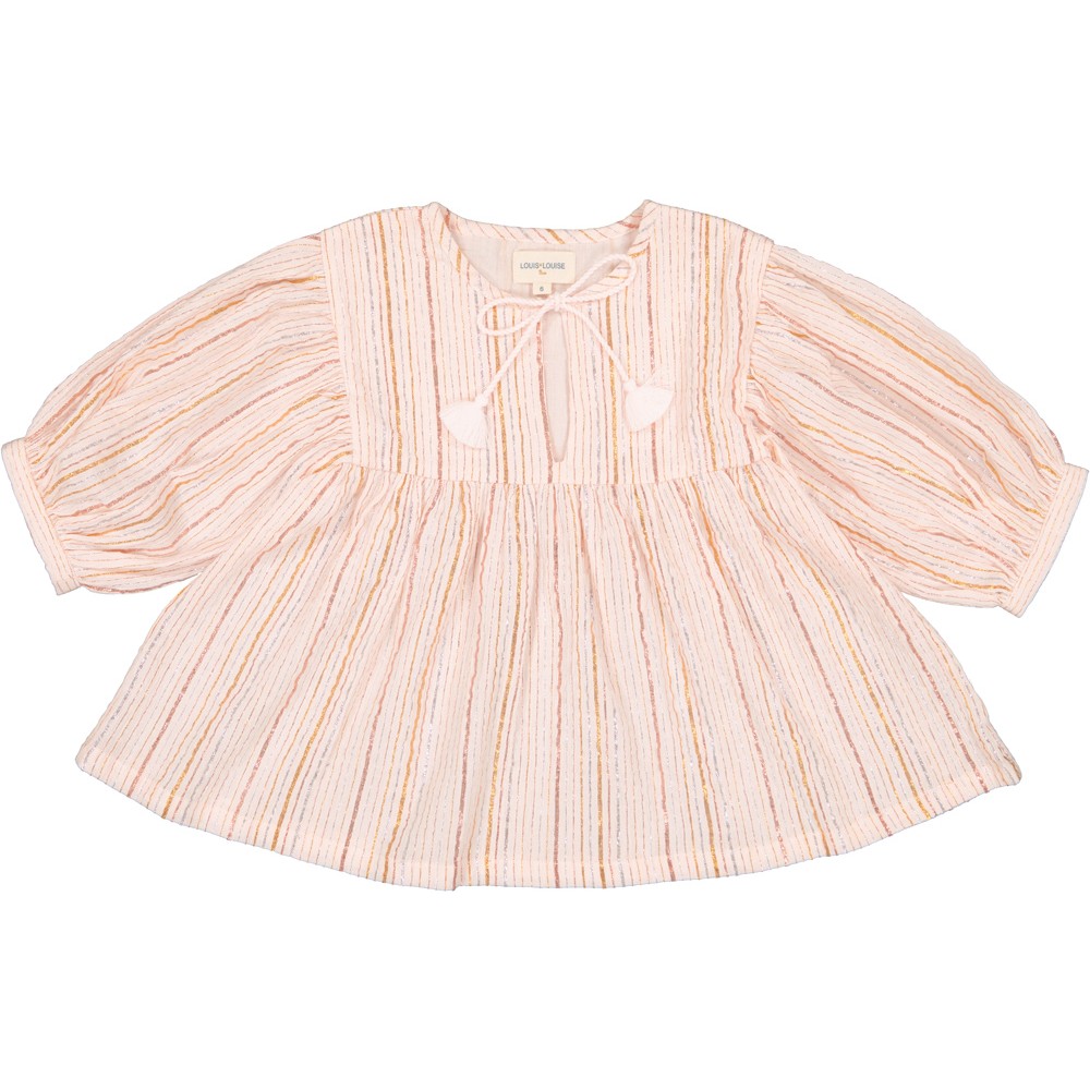 Blouse Girl Poonam Stripe Pink - فستان