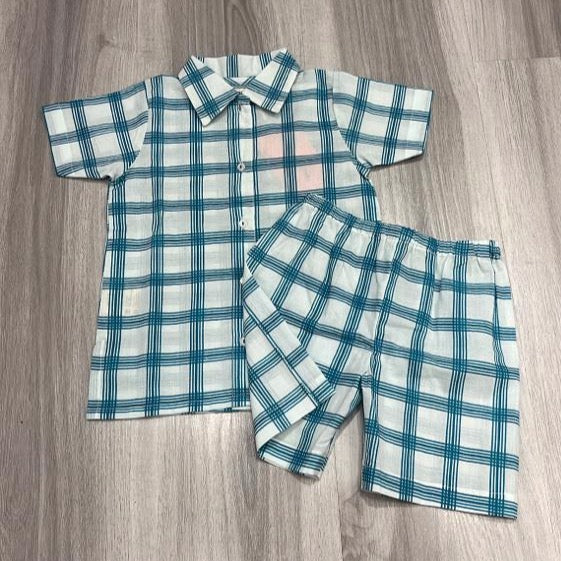 Kids Pyjama Porcelain Check - ملابس سباحة