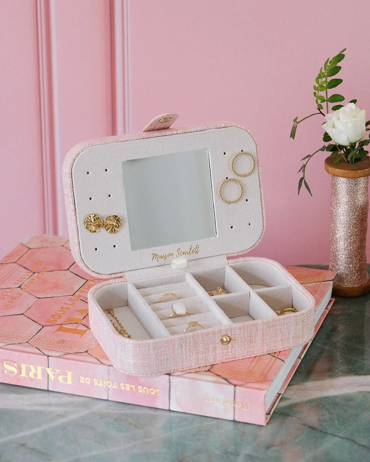 Jewelry Travel Box Brigitte - Pink - علبة مجوهرات