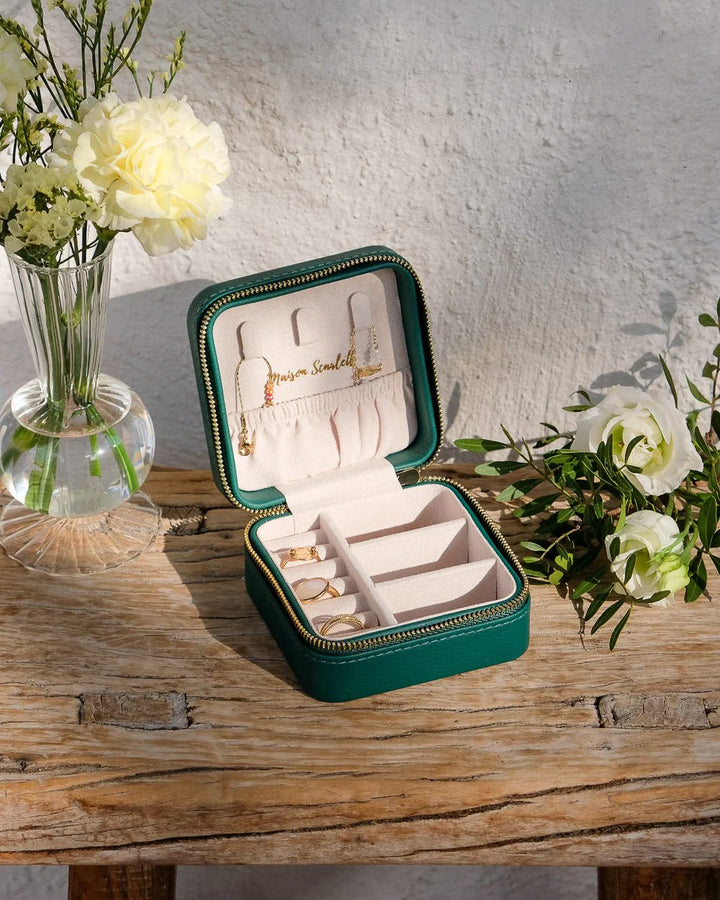 Jewelry Travel Box Corinne - Green - علبة مجوهرات