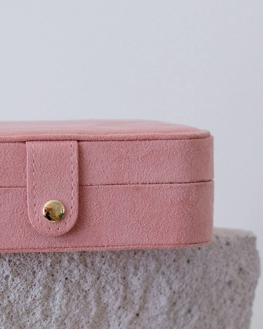 Jewelry Travel Box Brigitte - Pink Velvet - علبة مجوهرات