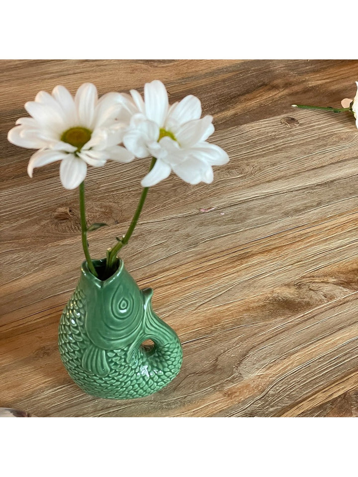 Ceramic Fish Pitcher - Green - ديكور المنزل