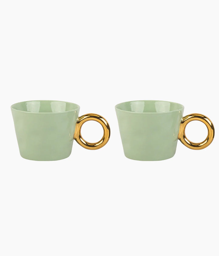 Set Of 2 Mugs Matin Calin - Matcha - أكواب