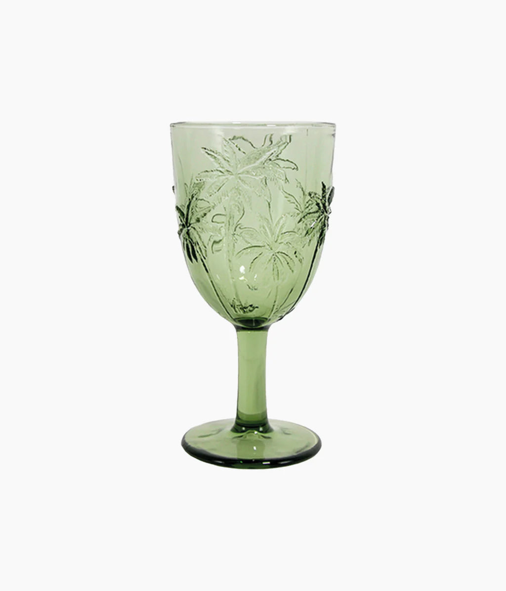 Stemmed Glass Mauricette - Green - كأس زجاجي