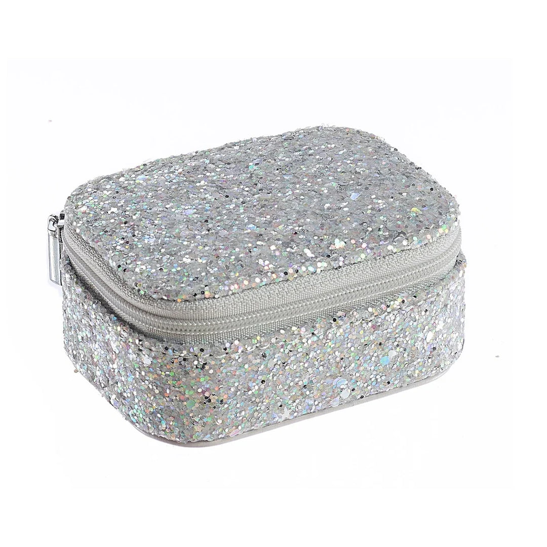 Confetti Glitter Silver Mini Jewellery Box  - مستلزمات