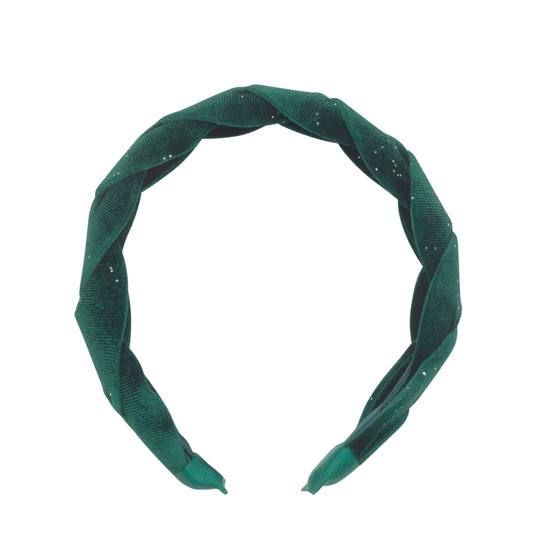 Evergreen Velvet Plaited Headband - مستلزمات