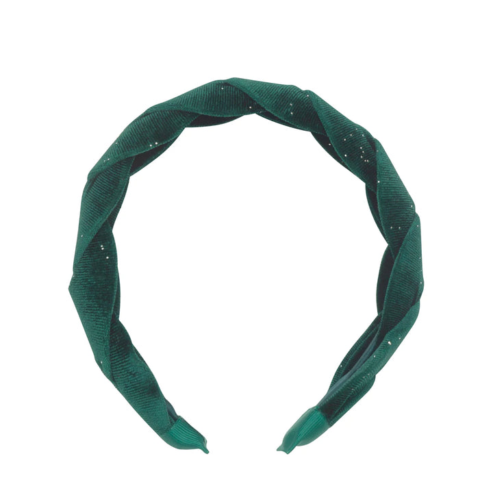 Evergreen Velvet Plaited Headband - مستلزمات