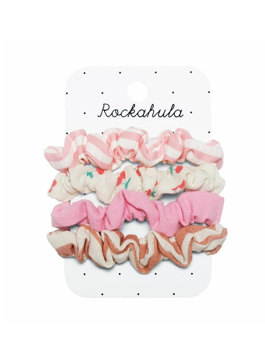 Cherry Stripe Scrunchie Set - مستلزمات