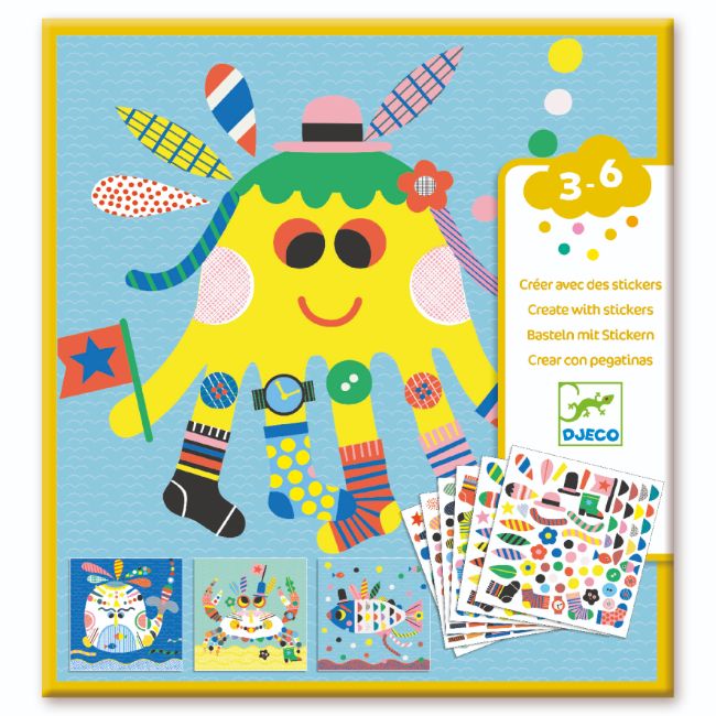 Create with Stickers - Sea Creatures - ألعاب الأطفال